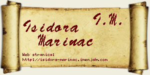 Isidora Marinac vizit kartica